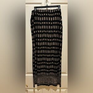 Black and Tan Maxi Skirt